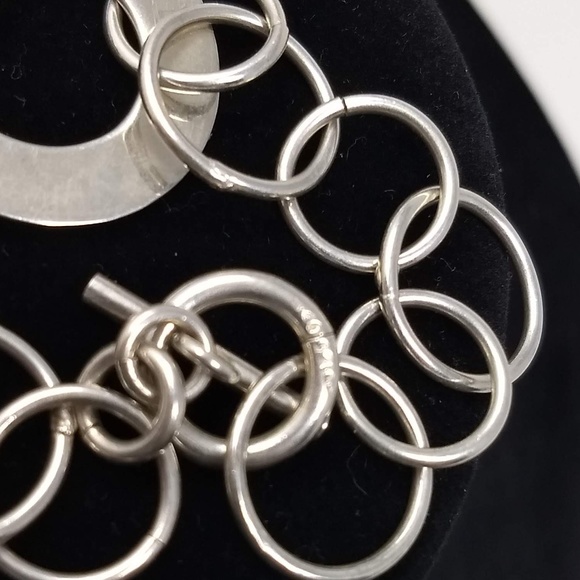 STERLING SILVER CIRCLES BRACELET - Picture 2 of 3